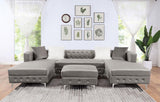 Ciabattoni Sectional In Gray by Furniture of America at Eve Furniture