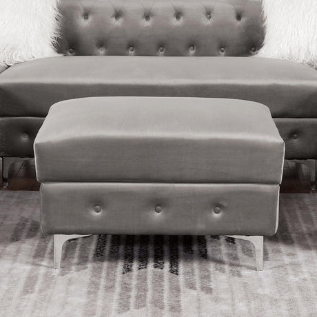 Ciabattoni Gray Ottoman by Furniture of America at Eve Furniture