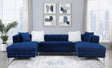 Ciabattoni Sectional In Navy by Furniture of America at Eve Furniture