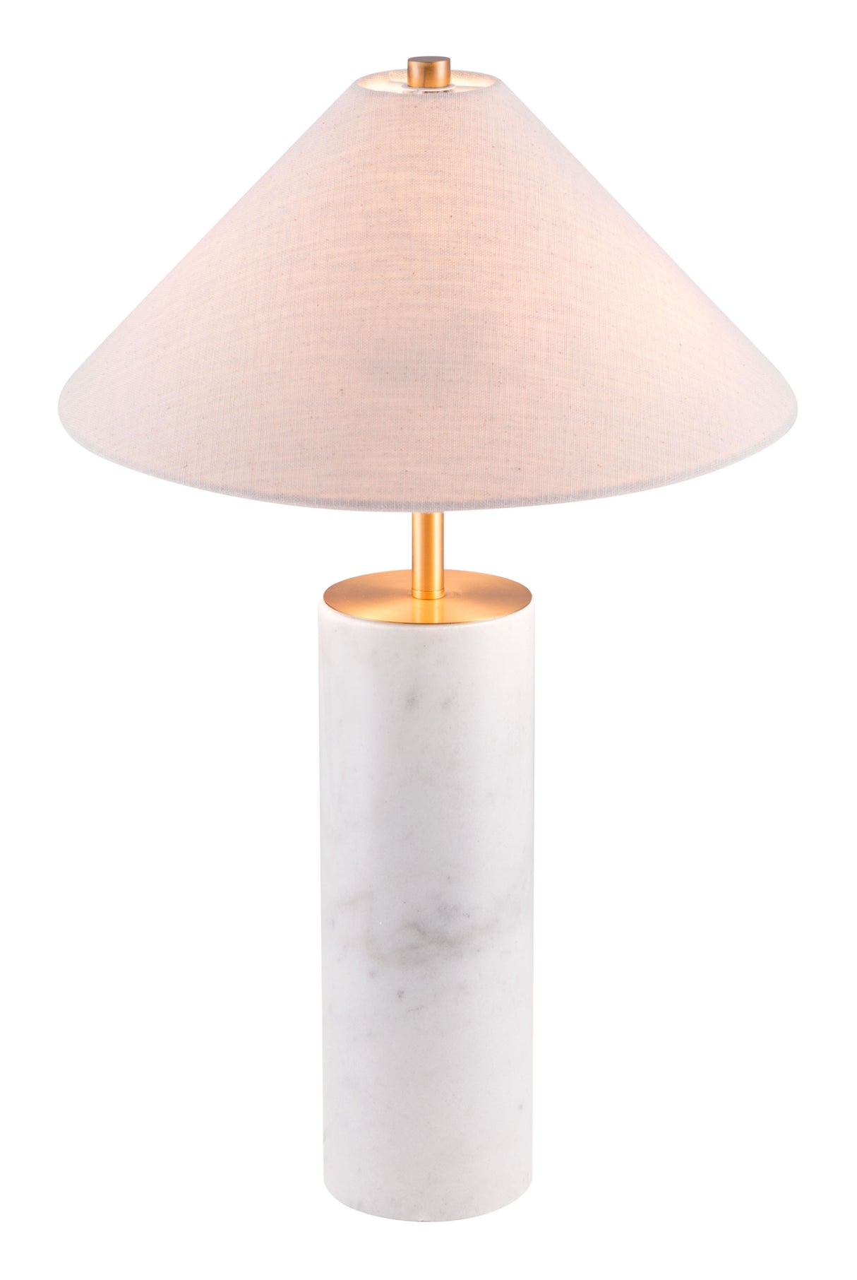 Ciara Table Lamp Beige & White by Zuomod at Eve Furniture