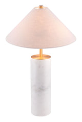 Ciara Table Lamp Beige & White by Zuomod at Eve Furniture