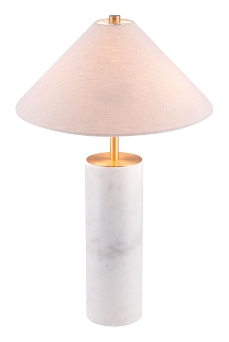 Ciara Table Lamp Beige & White by Zuomod at Eve Furniture