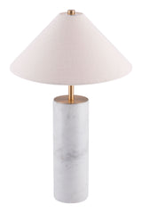 Ciara Table Lamp Beige & White by Zuomod at Eve Furniture