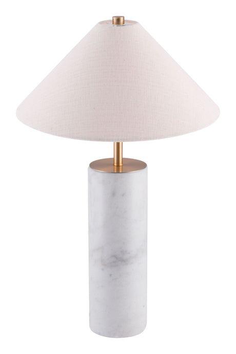 Ciara Table Lamp Beige & White by Zuomod at Eve Furniture
