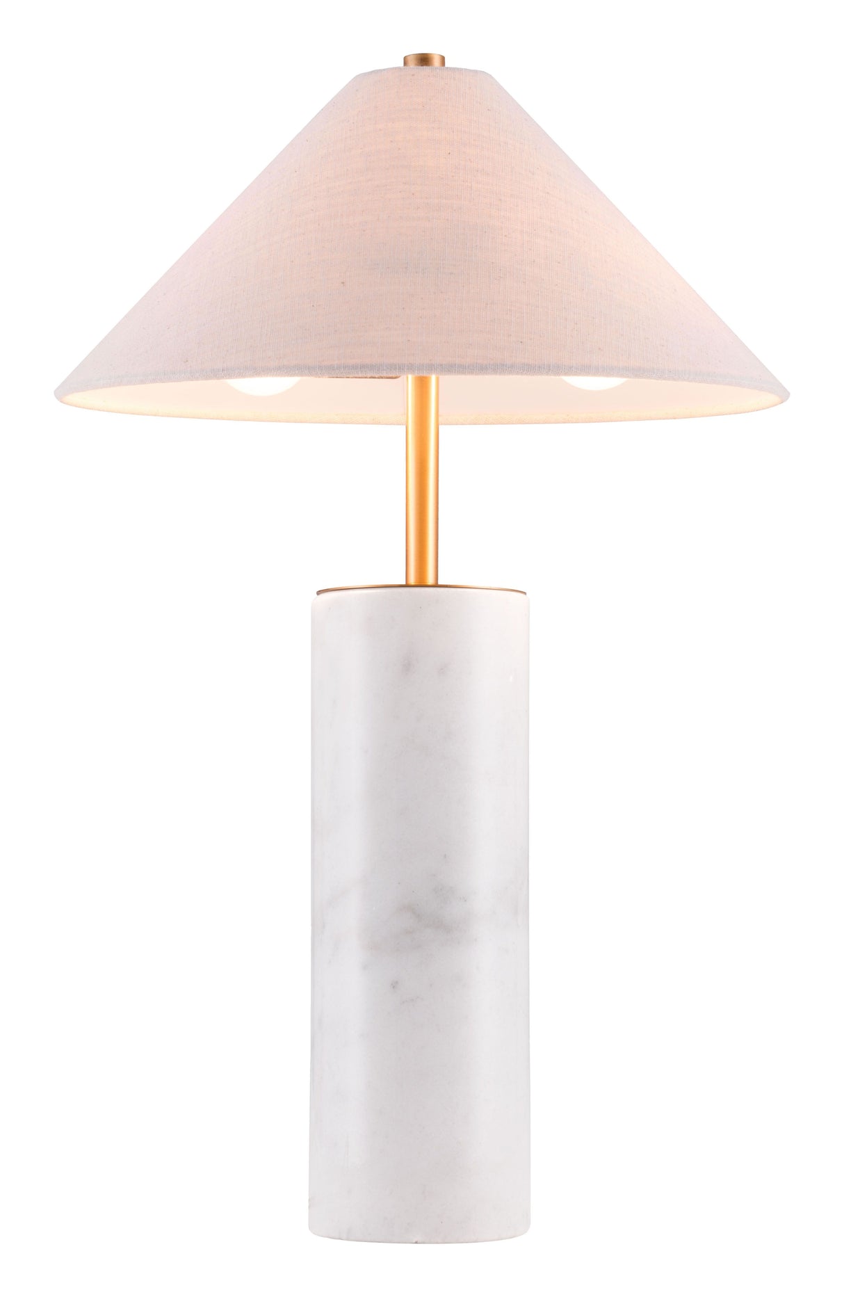 Ciara Table Lamp Beige & White by Zuomod at Eve Furniture