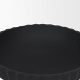 Ciaran Smooth Fluted Matte Black Metal Decorative Bowl by Mercana at Eve Furniture