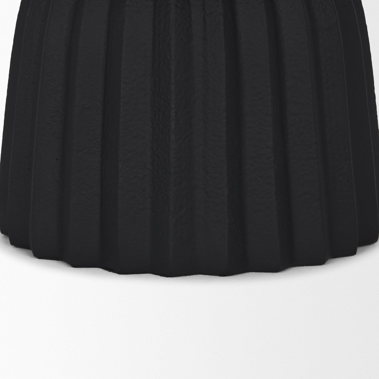 Ciaran Smooth Fluted Matte Black Metal Decorative Bowl by Mercana at Eve Furniture