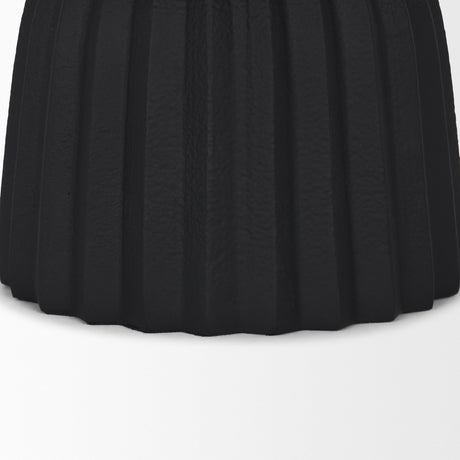 Ciaran Smooth Fluted Matte Black Metal Decorative Bowl by Mercana at Eve Furniture
