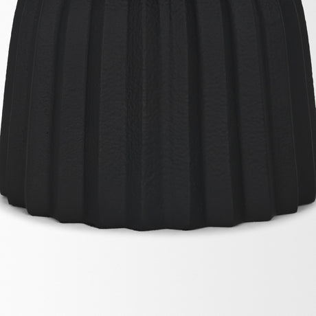 Ciaran Smooth Fluted Matte Black Metal Decorative Bowl by Mercana at Eve Furniture