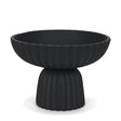 Ciaran Smooth Fluted Matte Black Metal Decorative Bowl by Mercana at Eve Furniture