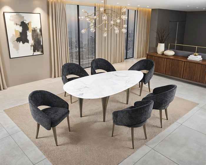 Ciaran White/Black 5-Piece Dining Room Set by Furniture of America at Eve Furniture