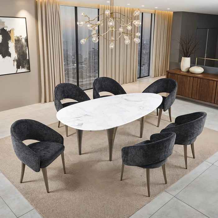 Ciaran White/Black 5-Piece Dining Room Set by Furniture of America at Eve Furniture