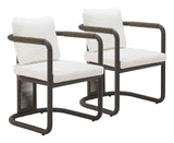 Ciel Ivory Outdoor Dining Chair (Set of 2) by Zuomod at Eve Furniture
