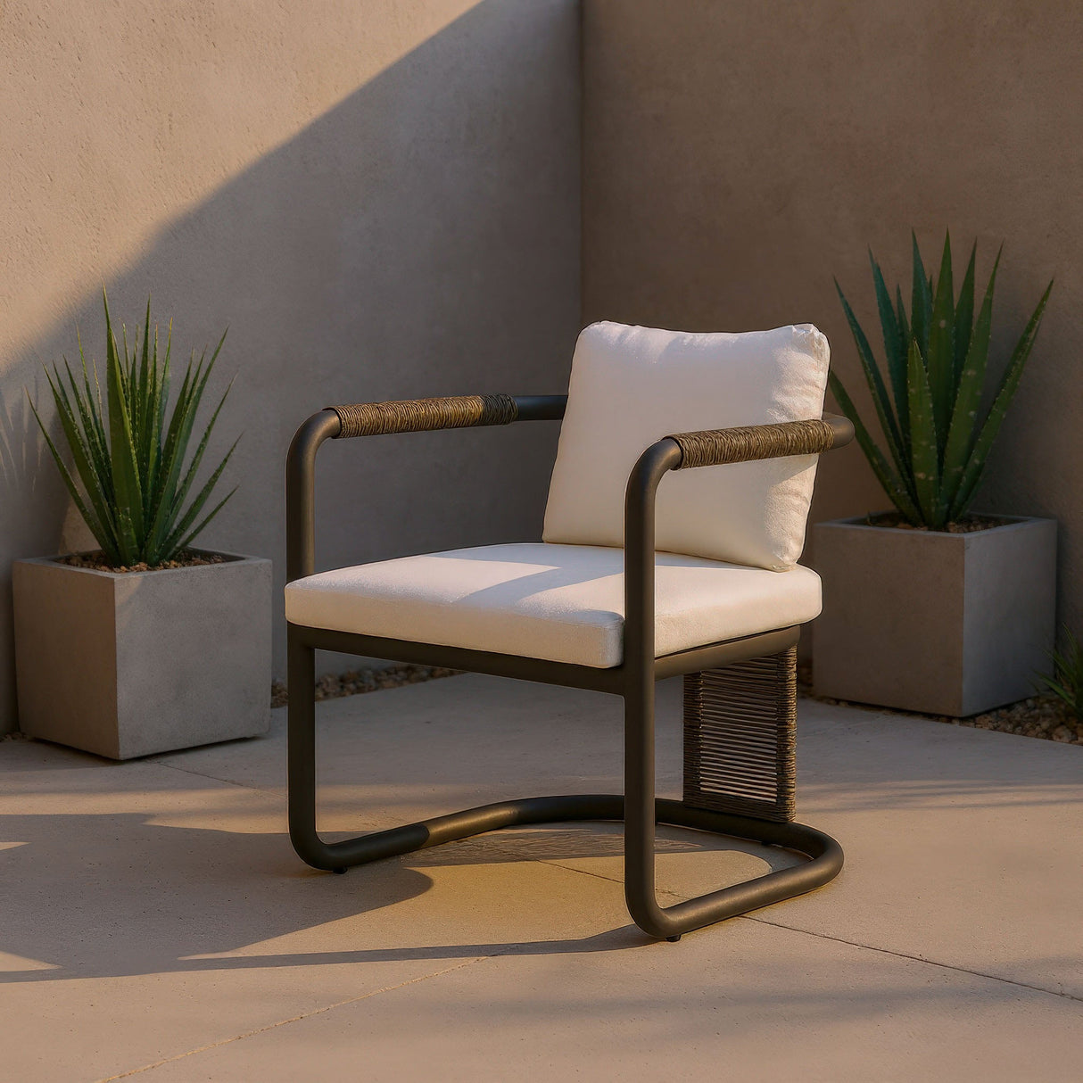 Ciel Ivory Outdoor Dining Chair (Set of 2) by Zuomod at Eve Furniture