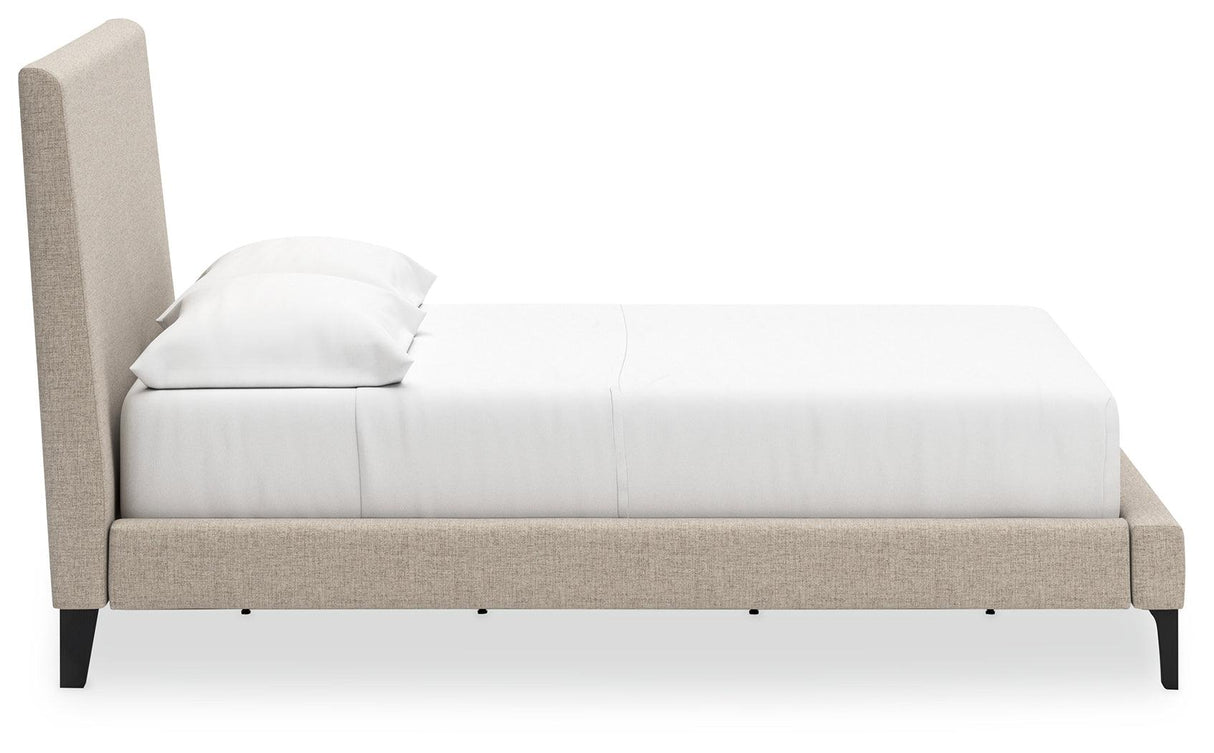 Cielden Soft Gray Full Upholstered Bed with Roll Slats by Ashley at Eve Furniture