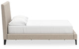 Cielden Soft Gray Full Upholstered Bed with Roll Slats by Ashley at Eve Furniture