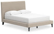 Cielden Soft Gray Full Upholstered Bed with Roll Slats by Ashley at Eve Furniture