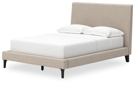 Cielden Soft Gray Full Upholstered Platform Bed by Ashley at Eve Furniture