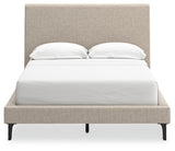 Cielden Soft Gray Full Upholstered Platform Bed by Ashley at Eve Furniture