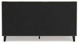 Cielden Soft Gray King Upholstered Platform Bed by Ashley at Eve Furniture