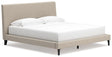 Cielden Soft Gray King Upholstered Platform Bed by Ashley at Eve Furniture