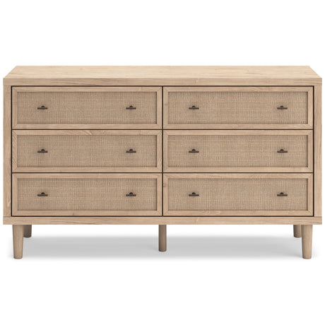 Cielden Soft Gray/Tan Upholstered Platform Bedroom Set by Ashley at Eve Furniture