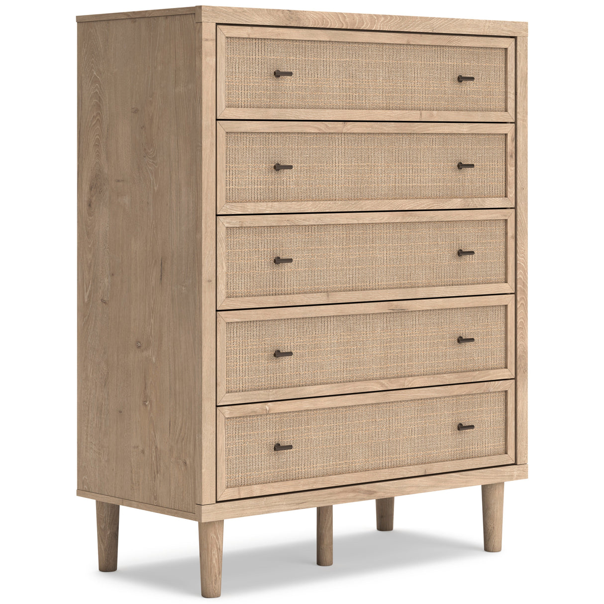 Cielden Soft Gray/Tan Upholstered Platform Bedroom Set by Ashley at Eve Furniture