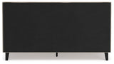 Cielden Soft Gray/Tan Upholstered Platform Bedroom Set by Ashley at Eve Furniture