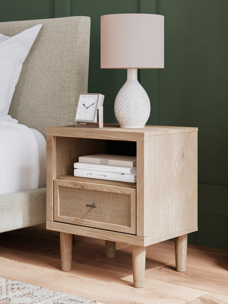 Cielden Soft Gray/Tan Upholstered Platform Bedroom Set by Ashley at Eve Furniture