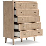 Cielden Soft Gray/Tan Upholstered Platform Bedroom Set by Ashley at Eve Furniture