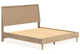 Cielden Tan King Platform Bed by Ashley at Eve Furniture