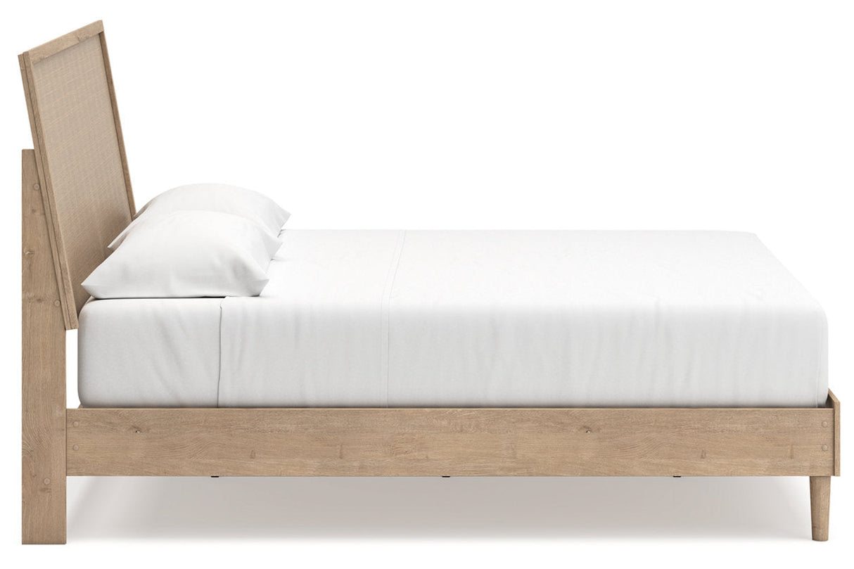 Cielden Tan King Platform Bed by Ashley at Eve Furniture