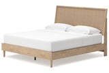 Cielden Tan King Platform Bed by Ashley at Eve Furniture