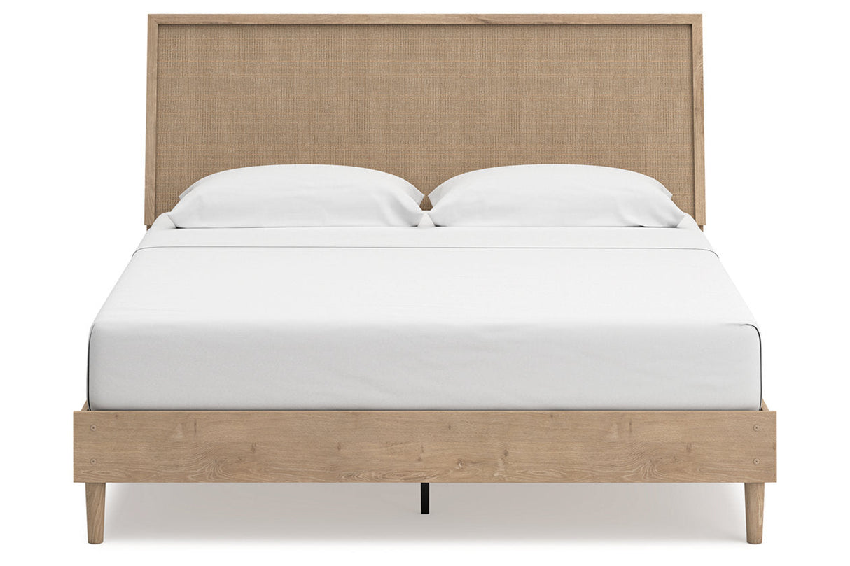 Cielden Tan King Platform Bed by Ashley at Eve Furniture