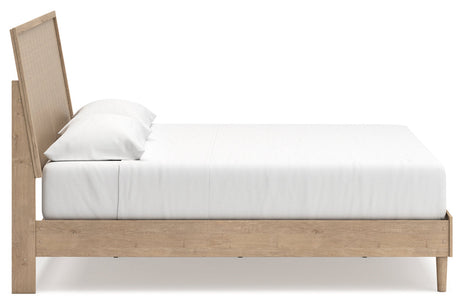 Cielden Tan King Platform Bed by Ashley at Eve Furniture