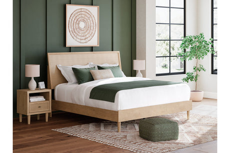 Cielden Tan King Platform Bed by Ashley at Eve Furniture