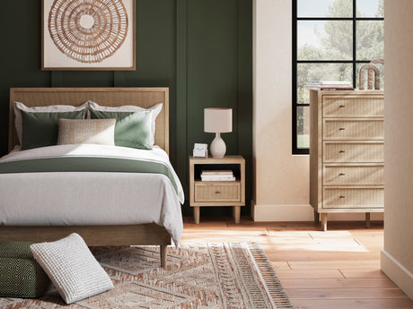 Cielden Tan Platform Bedroom Set by Ashley at Eve Furniture