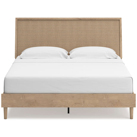 Cielden Tan Platform Bedroom Set by Ashley at Eve Furniture
