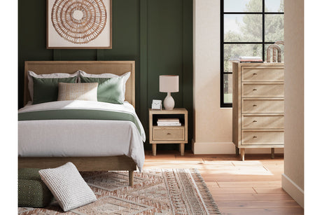 Cielden Tan Queen Platform Bed by Ashley at Eve Furniture