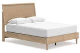 Cielden Tan Queen Platform Bed by Ashley at Eve Furniture