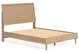 Cielden Tan Queen Platform Bed by Ashley at Eve Furniture