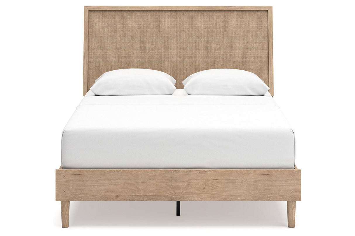 Cielden Tan Queen Platform Bed by Ashley at Eve Furniture