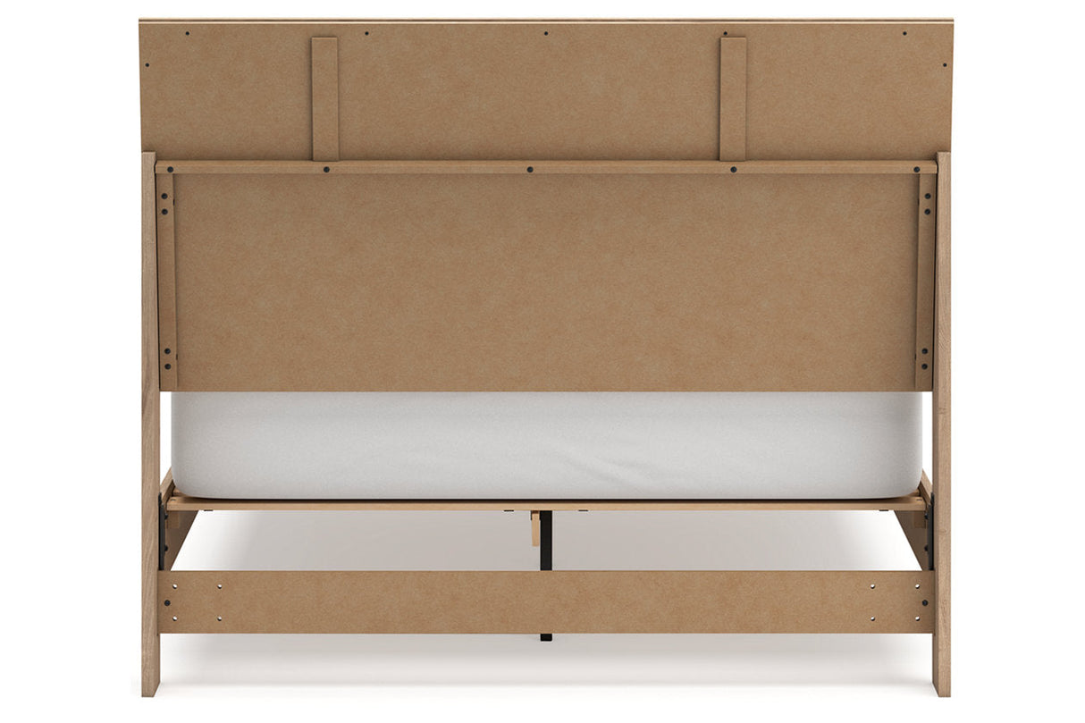 Cielden Tan Queen Platform Bed by Ashley at Eve Furniture