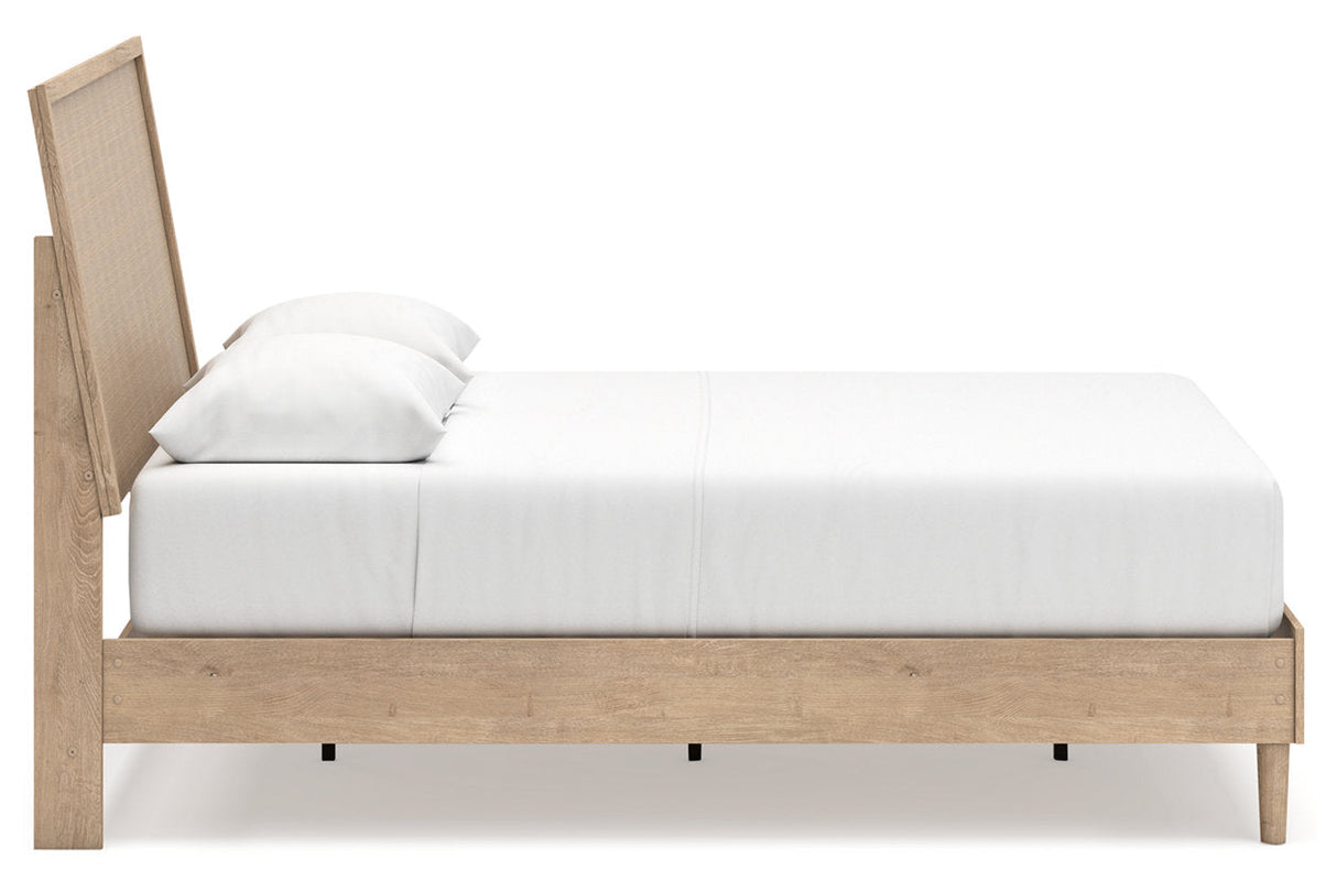 Cielden Tan Queen Platform Bed by Ashley at Eve Furniture