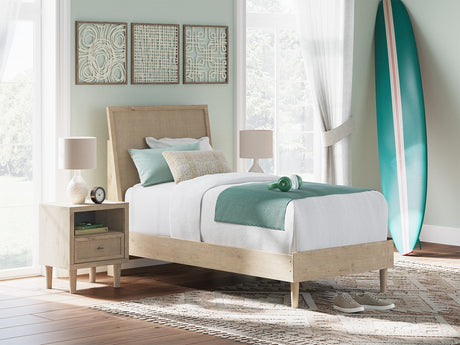 Cielden Two-tone Twin Platform Bed by Ashley at Eve Furniture