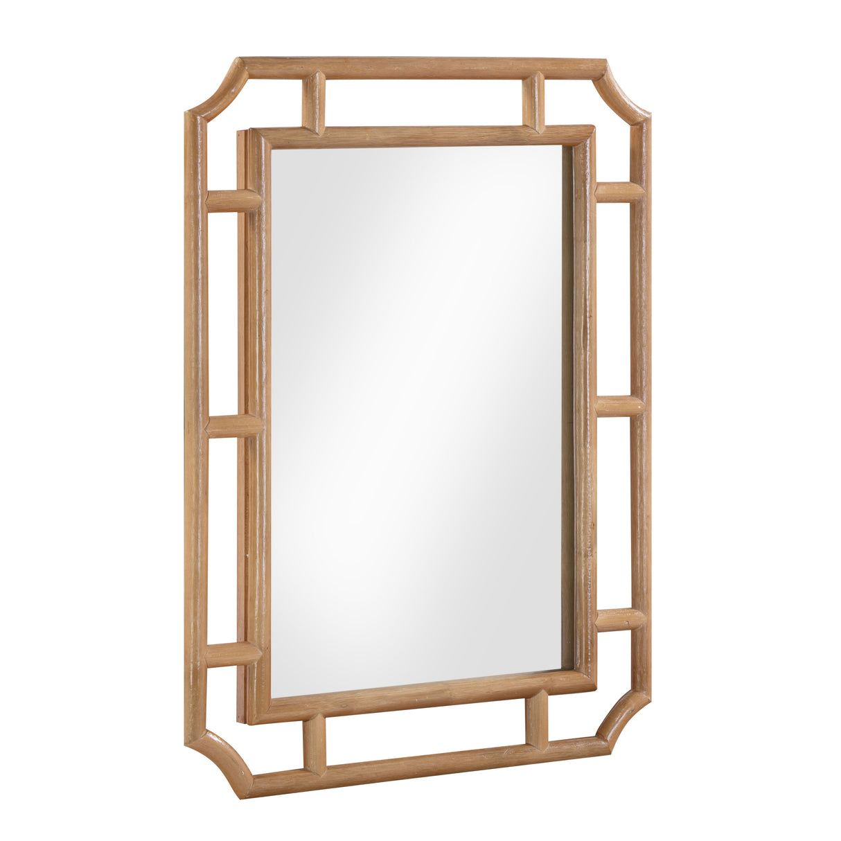 Cienna 24"x32.2" Natural Rattan Wall Mirror by TOV Furniture at Eve Furniture