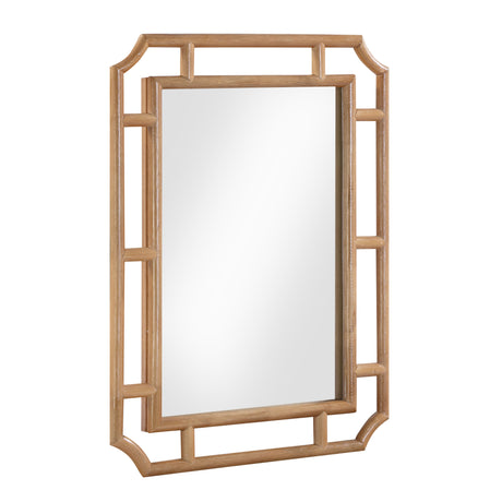 Cienna 24"x32.2" Natural Rattan Wall Mirror by TOV Furniture at Eve Furniture