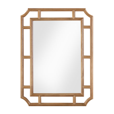 Cienna 24"x32.2" Natural Rattan Wall Mirror by TOV Furniture at Eve Furniture