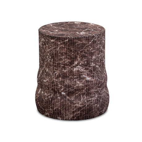 Cilla Red Faux Levanto Marble Indoor/Outdoor Concrete Side Table by TOV Furniture at Eve Furniture