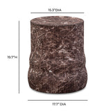 Cilla Red Faux Levanto Marble Indoor/Outdoor Concrete Side Table by TOV Furniture at Eve Furniture